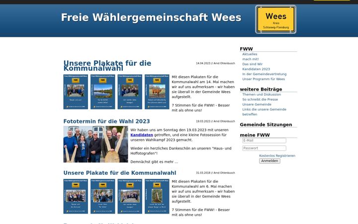 Screenshot of fw-wees.de