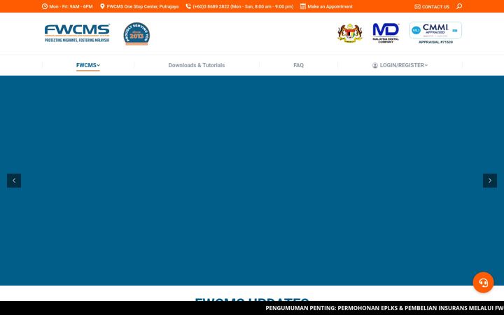 Screenshot of fwcms.com.my