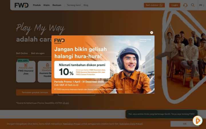 Ekrānuzņēmums no fwd.co.id