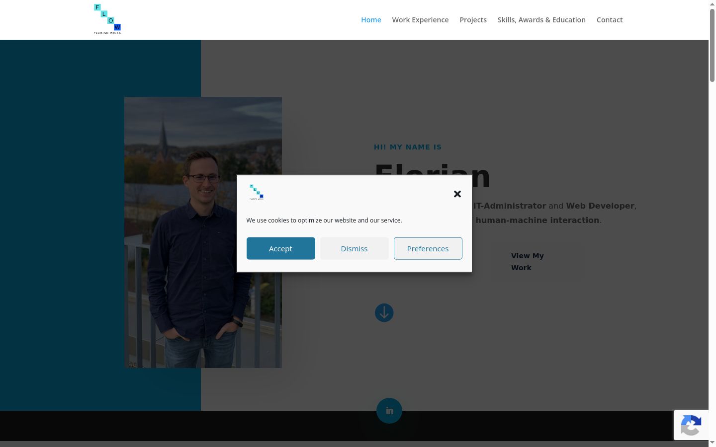Capture d'écran de la bannière de consentement affichée avant toute interaction