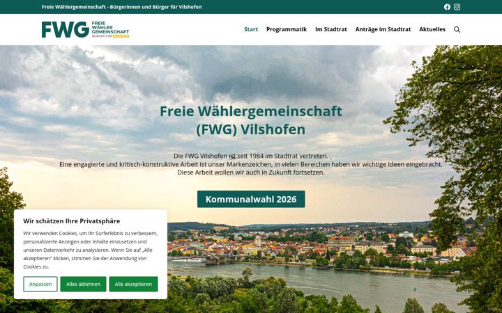 Screenshot of fwg-vilshofen.de