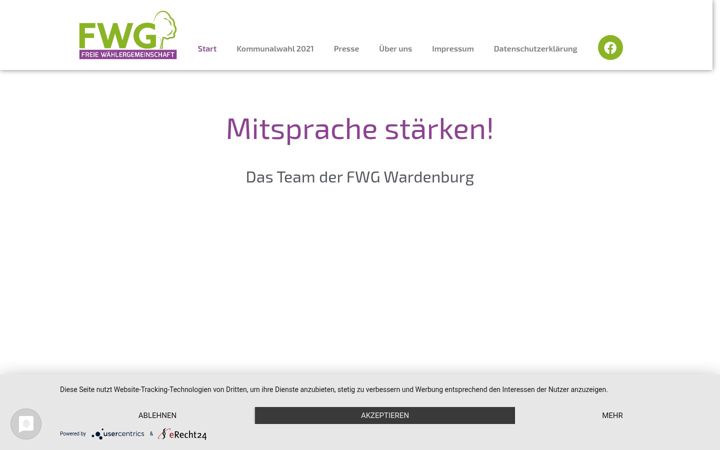 Snímek obrazovky fwg-wardenburg.de