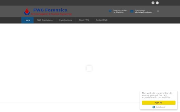 Screenshot of fwgforensics.com