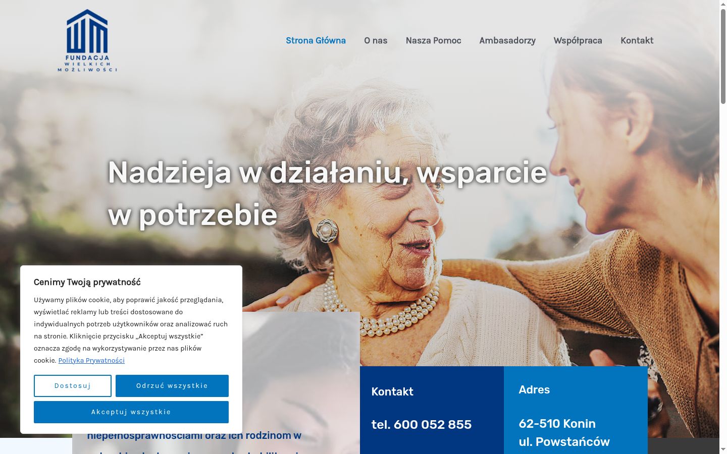 Snímek obrazovky baneru souhlasu zobrazeného před jakoukoli interakcí