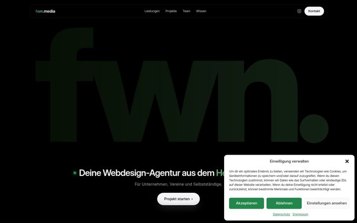 Snímek obrazovky fwn-media.de