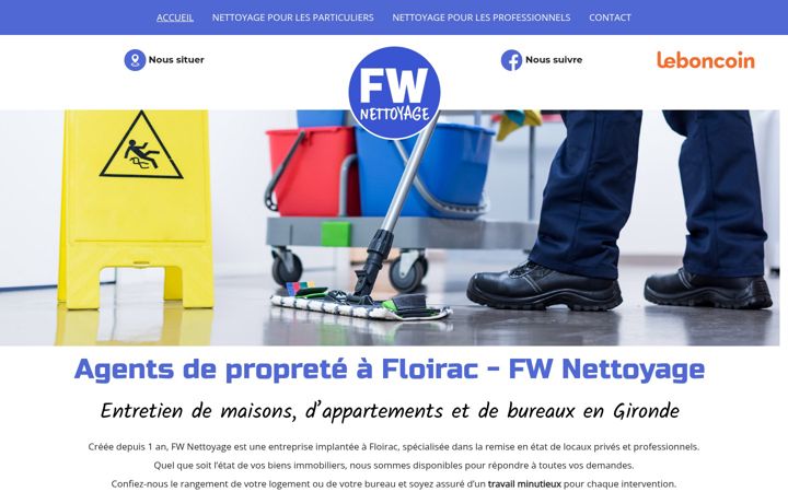 Screenshot of fwnettoyage.fr