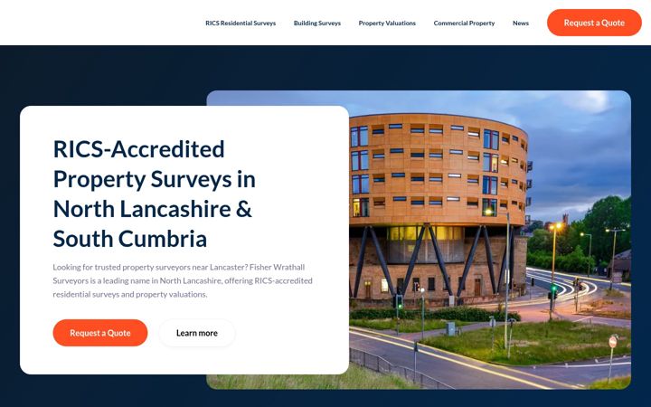 Screenshot of fwsurveyors.co.uk