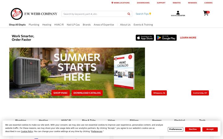 Screenshot of fwwebb.com
