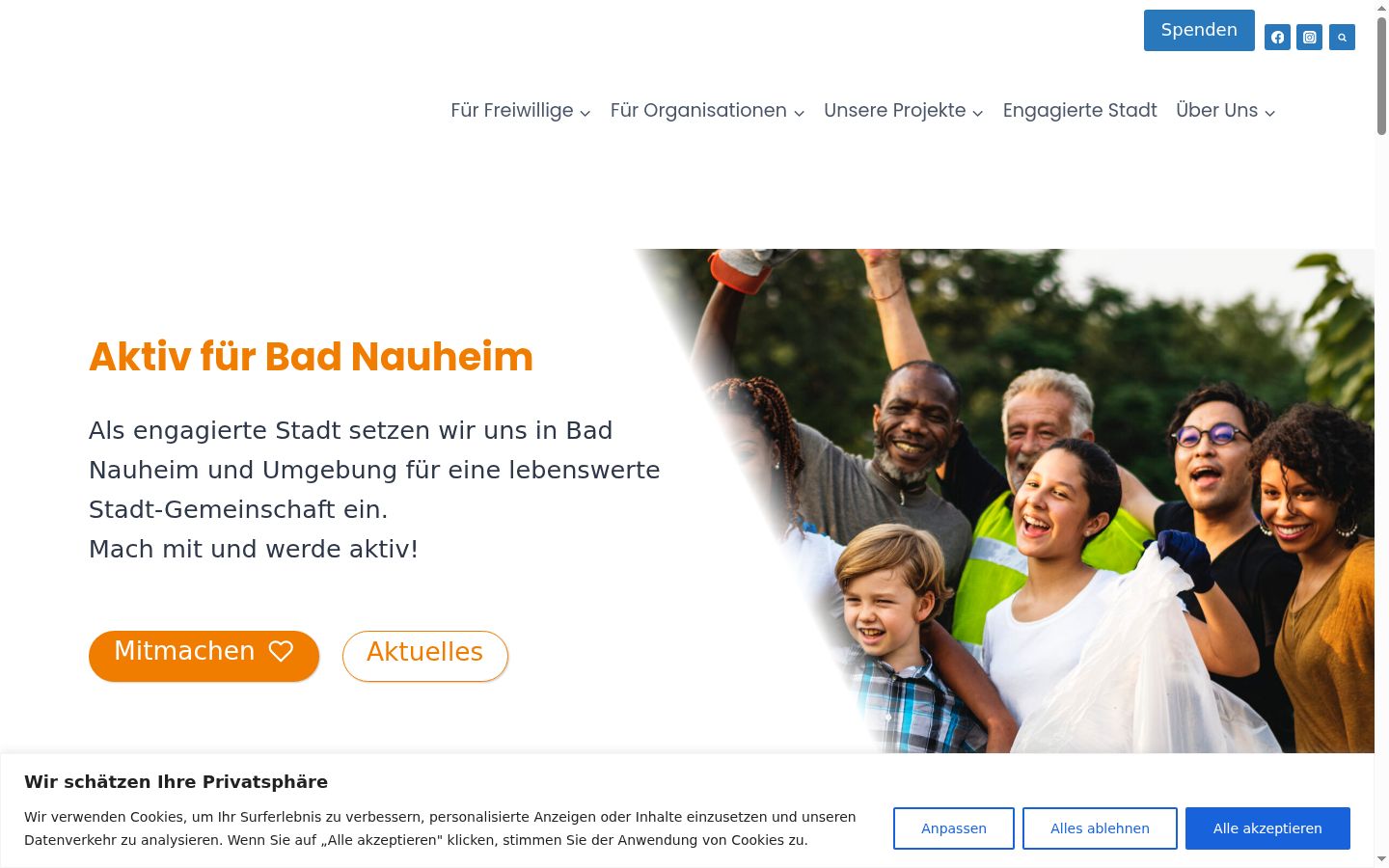 Screenshot tal-banner tal-kunsens muri qabel kwalunkwe interazzjoni