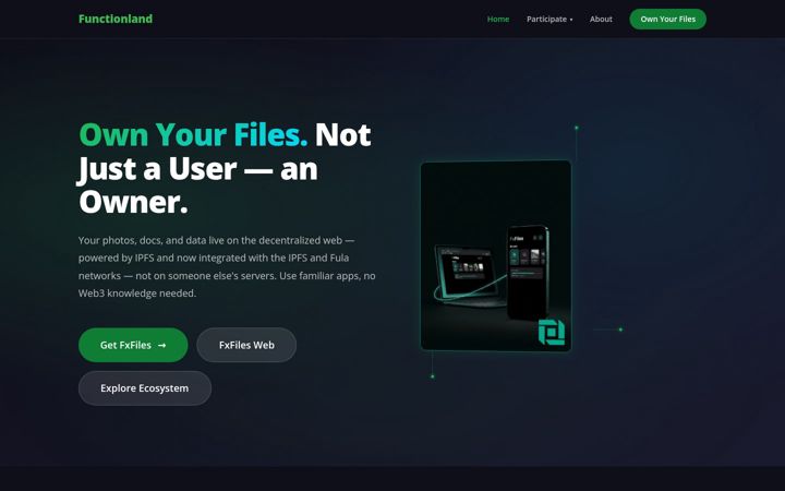 Screenshot of fx.land