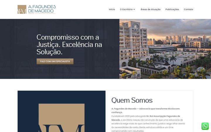 Screenshot of fxadvocacia.com.br
