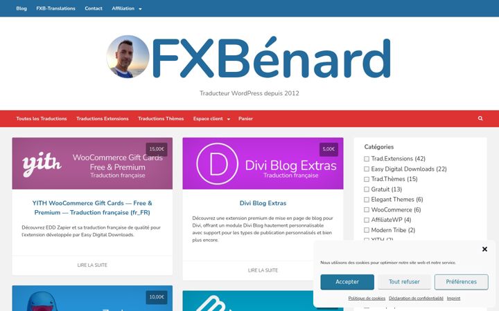 Screenshot of fxbenard.com