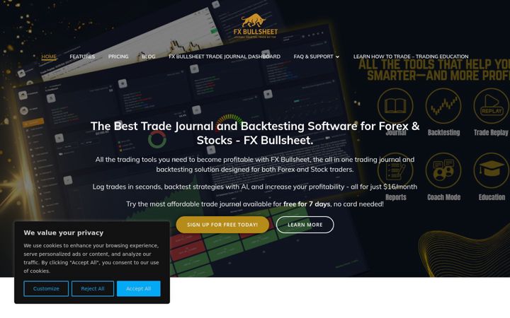 Screenshot of fxbullsheet.com