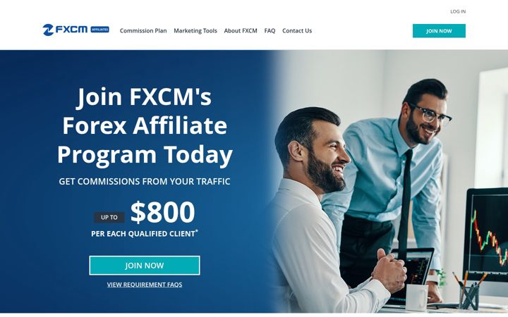 Screenshot of fxcmaffiliates.com