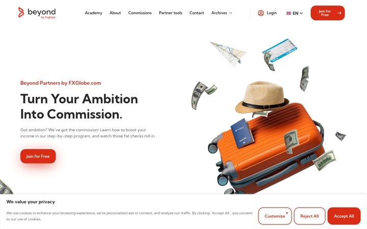 Screenshot of fxglobepartners.com