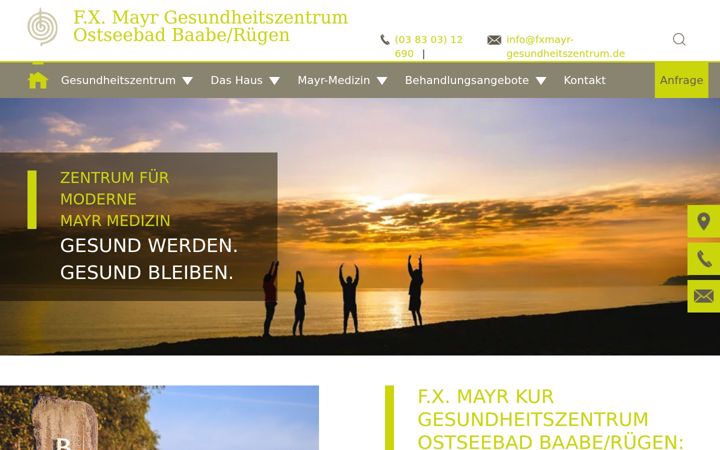 Screenshot of fxmayr-gesundheitszentrum.de