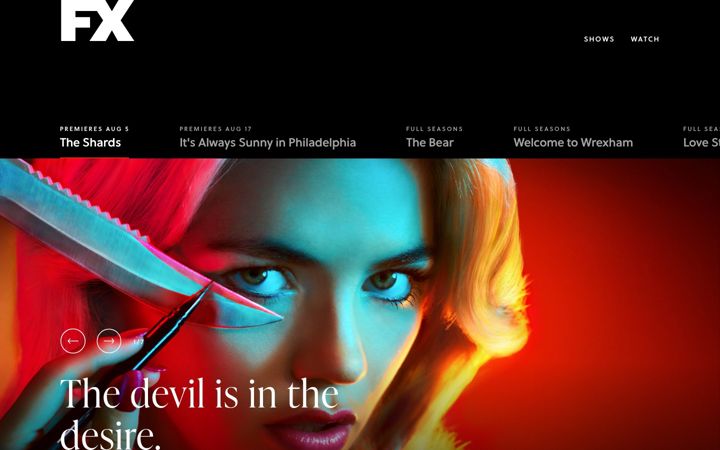 Snimka zaslona za fxnetworks.com