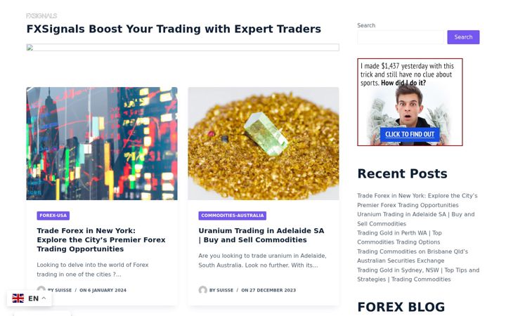 Screenshot of fxsignals.com