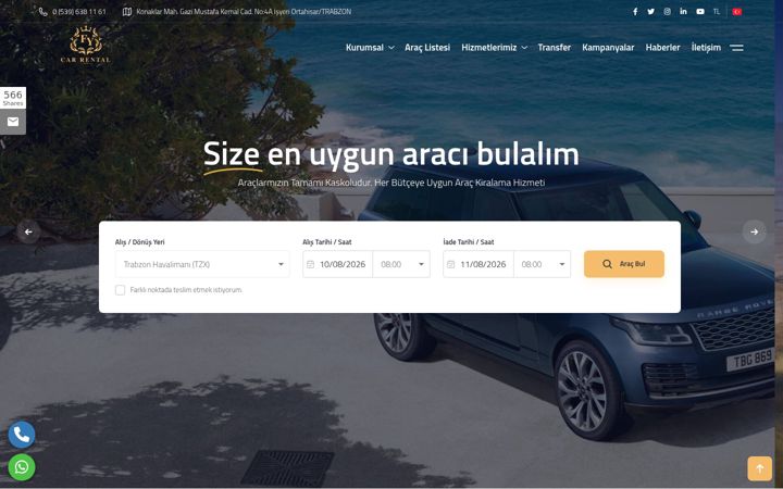 Screenshot of fycarental.com