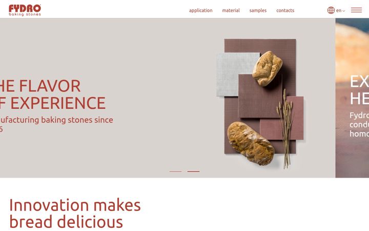 Screenshot of fydrobakingstones.nl