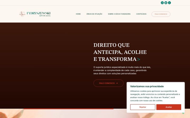 Screenshot of fydryszewski.adv.br
