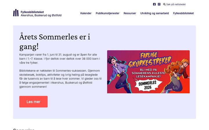 Screenshot of fylkesbiblioteketabo.no