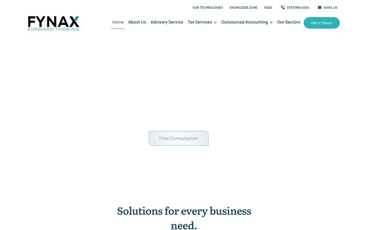 Screenshot of fynax.co.uk