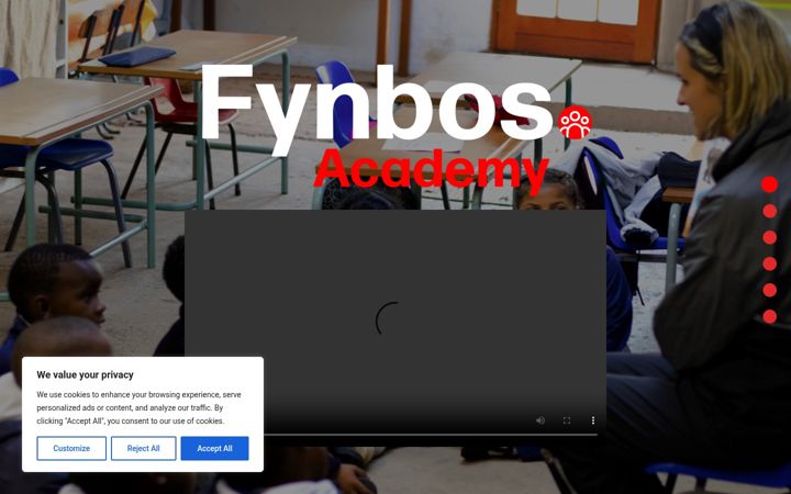 Екранна снимка на fynbosacademy.co.za