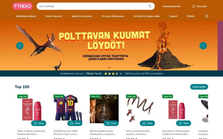 Skærmbillede af fyndiq.fi