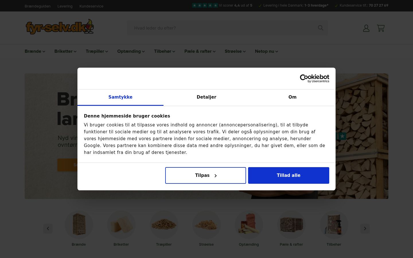 Screenshot des Einwilligungsbanners vor jeglicher Interaktion
