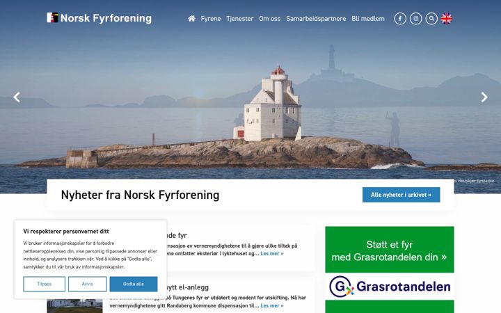 Screenshot of fyr.no