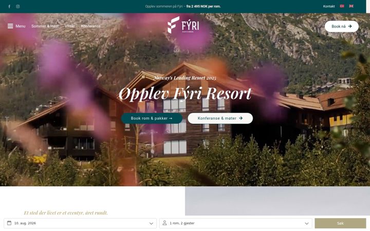 Screenshot of fyriresort.com