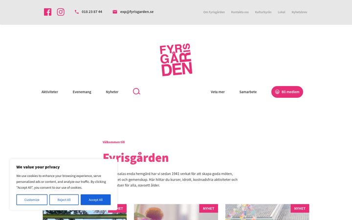 Screenshot of fyrisgarden.se