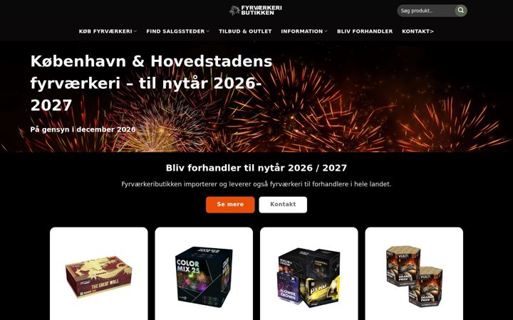 Screenshot of fyrvaerkeributikken.dk