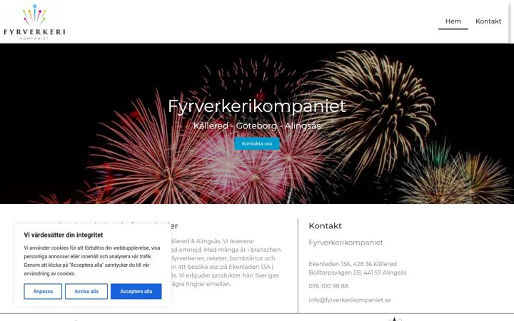 Screenshot of fyrverkerikompaniet.se