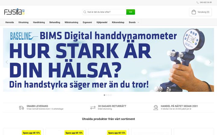 Screenshot of fysia.se