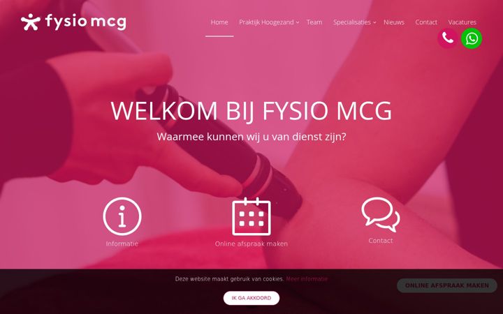 Screenshot of fysio-mcg.nl