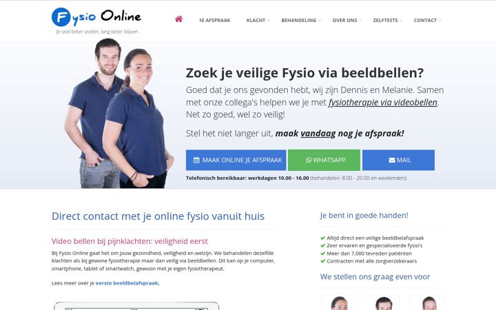 Screenshot of fysio-online.org