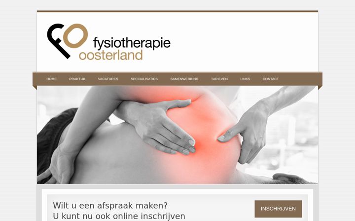 Captura de ecrã de fysio-oosterland.nl