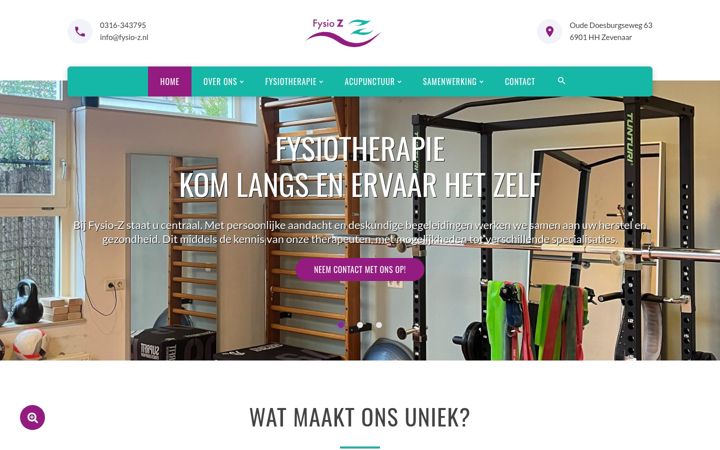 Screenshot of fysio-z.nl