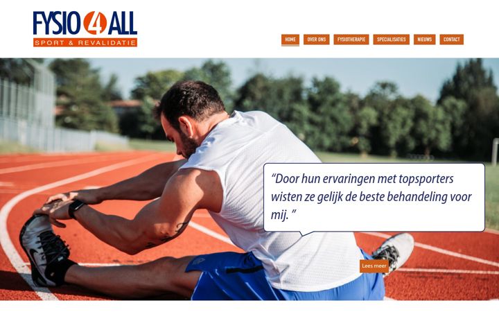 Screenshot of fysio4all.nl