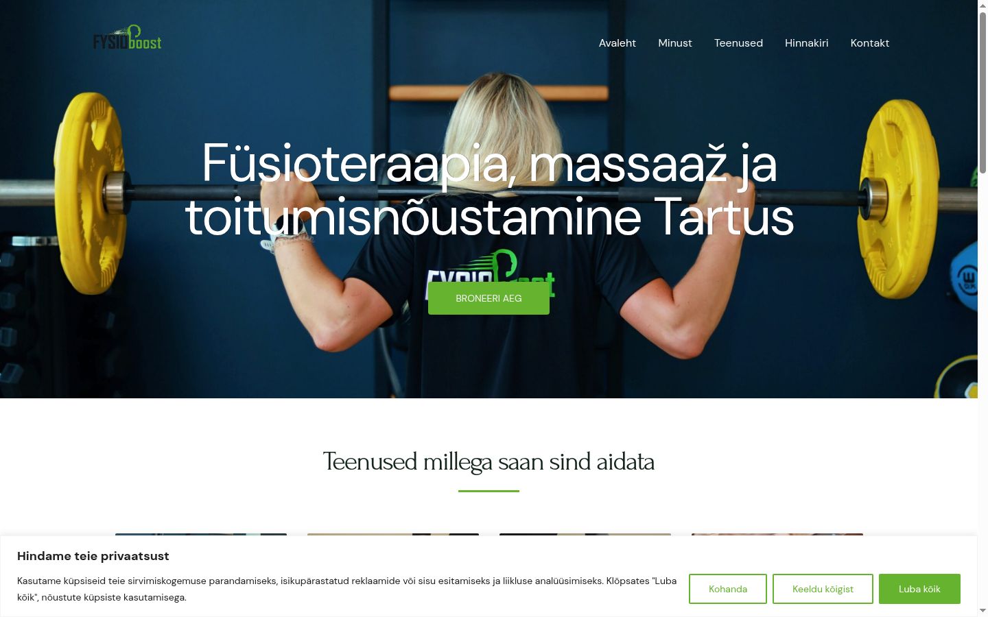 Snimka zaslona bannera za privolu prikazanog prije bilo kakve interakcije