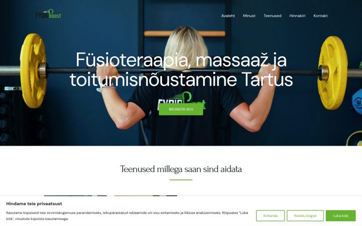 Screenshot of fysioboost.ee