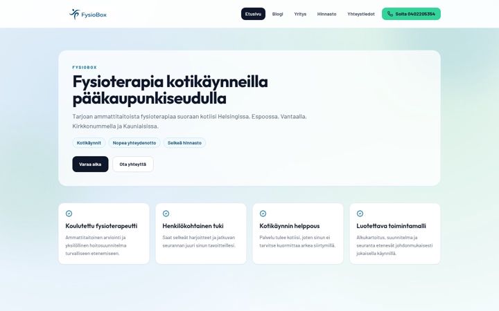 Screenshot of fysiobox.com