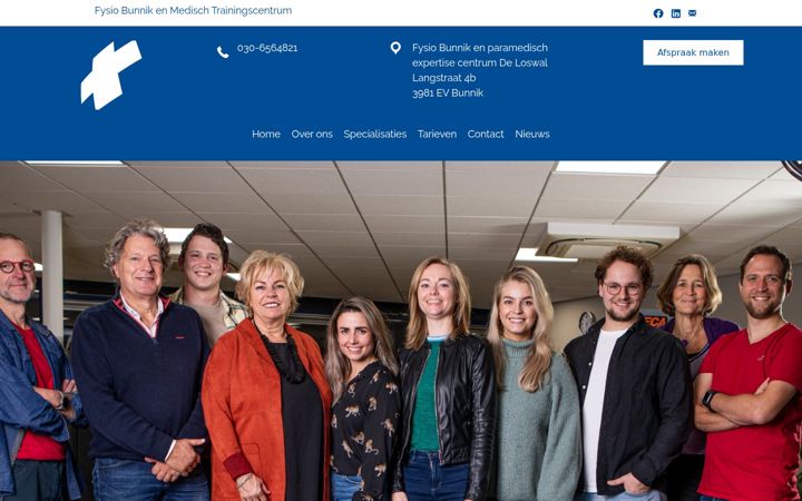 Screenshot of fysiobunnik.nl