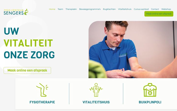 Screenshot of fysiocentrumsengers.nl