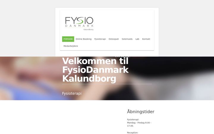 Screenshot of fysiodanmarkkalundborg.dk