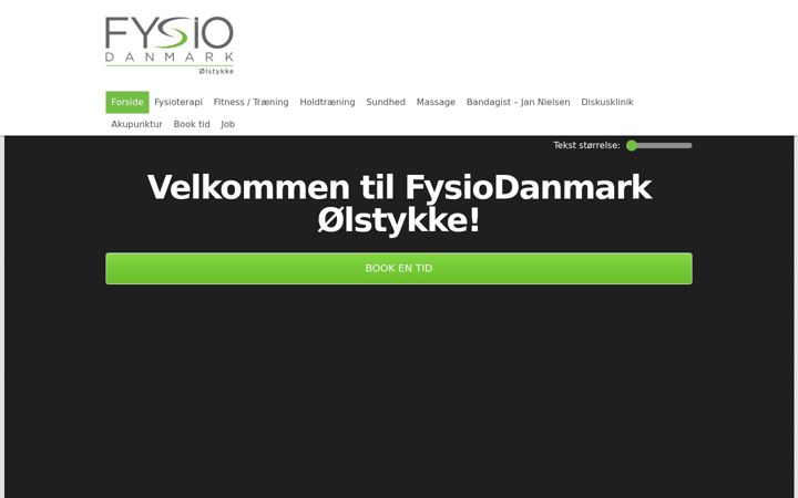 Screenshot of fysiodanmarkolstykke.dk