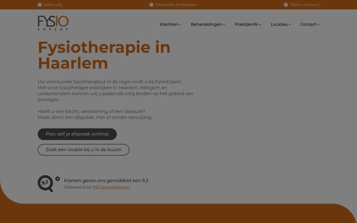 Screenshot of fysioexpert.nl