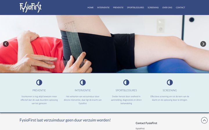 Screenshot of fysiofirst.nl